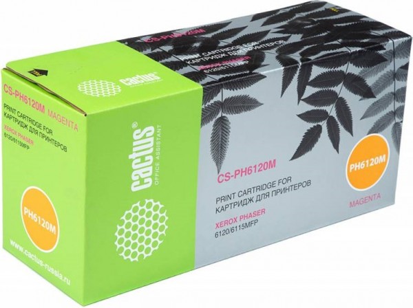 113R00691 Картридж Cactus CS-PH6120M для принтеров Xerox Phaser 6115/6120 пурпурный (1 500 стр.)