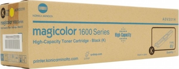 Картридж Konica-Minolta (A0V301H) оригинальный для принтера Konica-Minolta magicolor 1600W/ 1650EN/ 1680MF/ 1690MF, чёрный, увеличенный, 2500 стр.