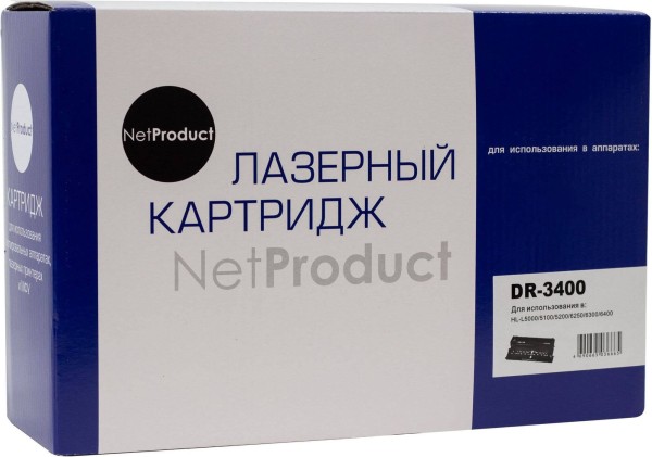 Драм-юнит NetProduct DR-3400 (N-DR-3400) для Brother HL-L5000/ L5100/ L5200/ L6250/ L6300/ L6400, DCP-L5500, 30000 стр.