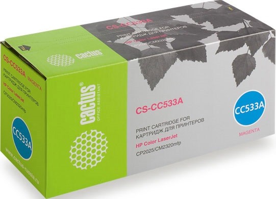 Cactus CC533A Картридж (CS-CC533A) для принтеров HP Laser Jet CP2025/ CM2320mfp, пурпурный