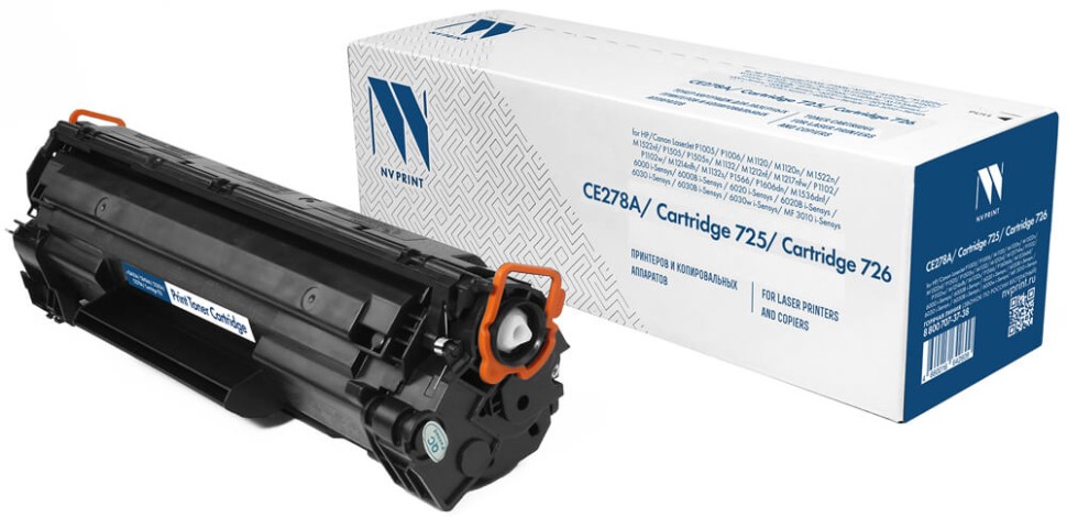 Картридж NV Print CE278A/ Canon 728/ Canon 726 (NV-CE278A/728/726) для HP LaserJet Pro P1566/ P1560/ P1606/ M1536, Canon MF4580/ MF4570/ MF4550/ MF4450/ MF4430/ MF4410, 2100 стр.
