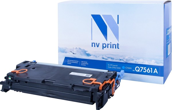 Картридж NV Print Q7561A Cyan для принтеров HP Color LJ 2700/ 3000 совместимый, 3 500 к.