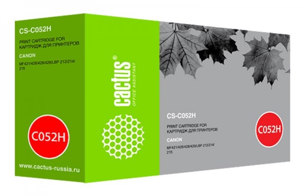 Картридж лазерный Cactus CS-C052H черный (9200стр.) для Canon MF421/426/428/429/LBP 212/214/215