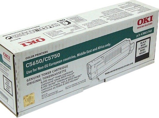 Картридж OKI (43865740/43865708) оригинальный для принтера OKI C5650/ C5750, чёрный, 8000 стр.
