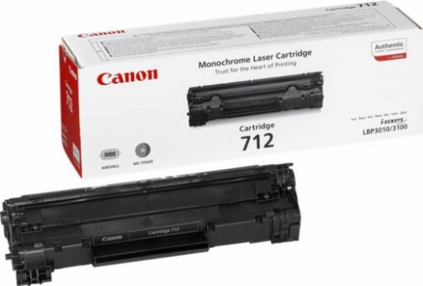Картридж Canon 712 1870B002 оригинальный для принтера Canon LBP3010, LBP3020, LBP3100 black, 1500 страниц
