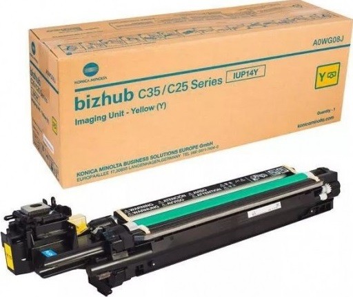 Блок проявки Konica-Minolta IUP-14Y (A0WG08J) оригинальный для принтера Konica-Minolta bizhub C25/ C35/ C35P, жёлтый, 30000 стр.