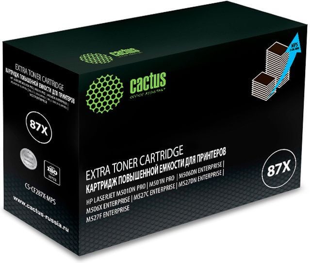 Картридж Cactus CF287XX (CS-CF287X-MPS) для HP LaserJet M506dn/ M506n/ M506x, увеличенный, 24000 стр.