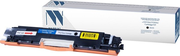 Картридж NVP совместимый NV-CE310A/CF350A/NV-729 Black для LaserJet Color Pro 100 M175a/M175nw/CP1025/CP1025nw/M176n/M177fw/Canon i-SENSYS LBP7010C/LBP7018С (1300k)