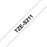 Картридж Brother TZE-S211 (TZeS211) оригинальный для Brother P-Touch, сверхклейкая лента 6мм*8м, чёрный на белом