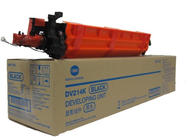 Блок девелопера Konica-Minolta DV-214K (DV214/ A85Y03D/ A85Y-03D) оригинальный для Konica-Minolta bizhub C227/ C287, чёрный, 600 000 стр.