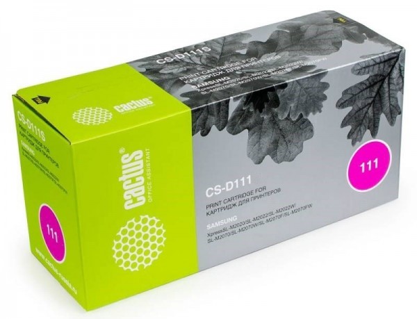 Картридж лазерный Cactus CS-D111LN (MLT-D111L) для принтеров Samsung Xpress M2020/ M2021/ M2022/ M2070/ M2071 черный 1800 стр.