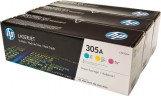 Набор картриджей HP CF370AM (CE411A+CE412A+CE413A) (305A) оригинальный для принтера HP CLJ Color M351/ M375/ M451/ M475 CLJ Pro 300 Color M351/ Pro 400 Color M451/ Pro 300 Color MFP M375/ Pro 400 Color MFP M475, 3*2600 стр.