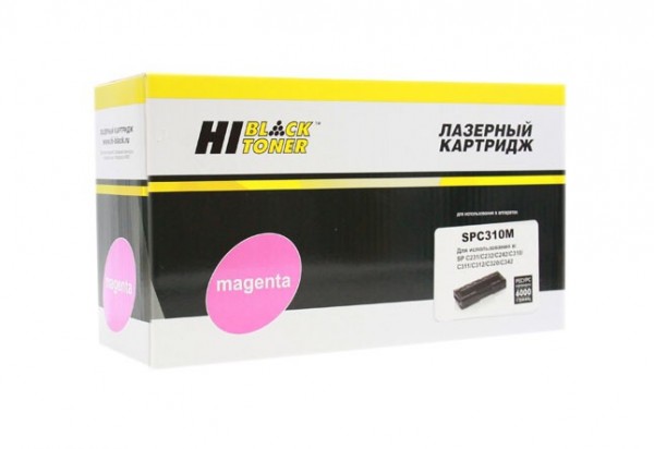 Картридж Hi-Black (HB-SP-C310M) для Ricoh Aficio SP C231/ 232/ 242/ 310/ 311/ 312/ 320, пурпурный, 6000 страниц