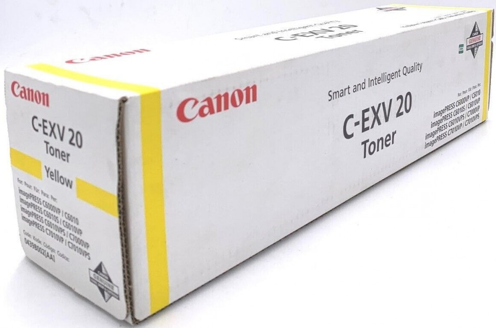 Canon C-EXV20Y (0439B002)​ ​картридж оригинальный для Canon imagePRESS C6000/ C700 жёлтый​, 35000 стр.​​