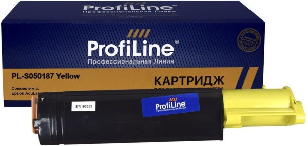 Картридж ProfiLine S050187-Y (PL-S050187-Y) для Epson AcuLaser C1100D/ C1100DN/ C1100N/ CX11N/ CX11NF/ CX11NFC/ CX11NFT, жёлтый, 4000 стр.