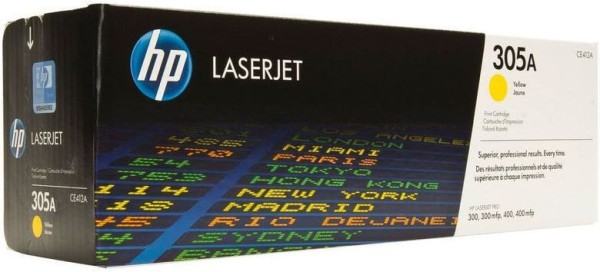 Картридж HP CE412A (305A) оригинальный для принтера HP Color LaserJet M351/ M375/ M451/ M475 CLJ Pro 300 Color M351/ Pro 400 Color M451/ Pro 300 Color MFP M375/ Pro 400 Color MFP M475 yellow, 2600 страниц