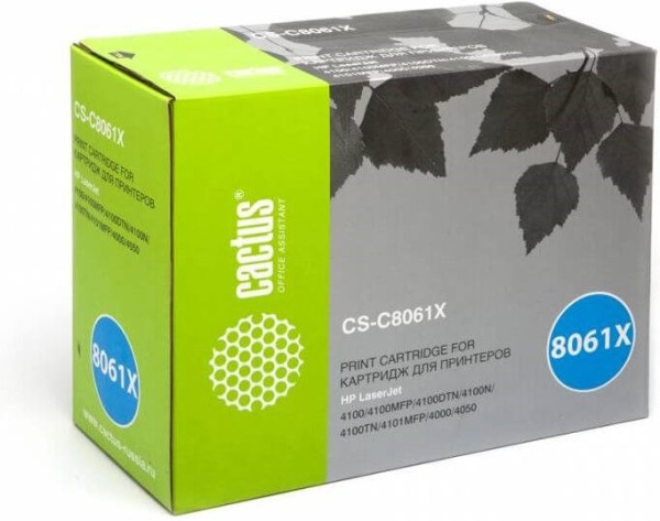 Картридж Cactus C8061X (CS-C8061X) для HP LaserJet 4100/ 4000/ 4050, увеличенный, 10000 стр.