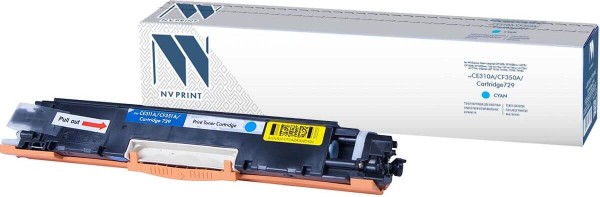 Картридж NVP совместимый NV-CE311A/CF351A/NV-729 Cyan для LaserJet Color Pro 100 M175a/M175nw/CP1025/CP1025nw/M176n/M177fw/Canon i-SENSYS LBP7010C/LBP7018С (1000k)