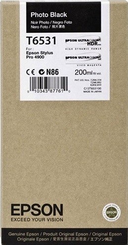 Epson C13T653100 оригинальный картридж для Epson Stylus Pro 4900 (200ml) : Photo Black