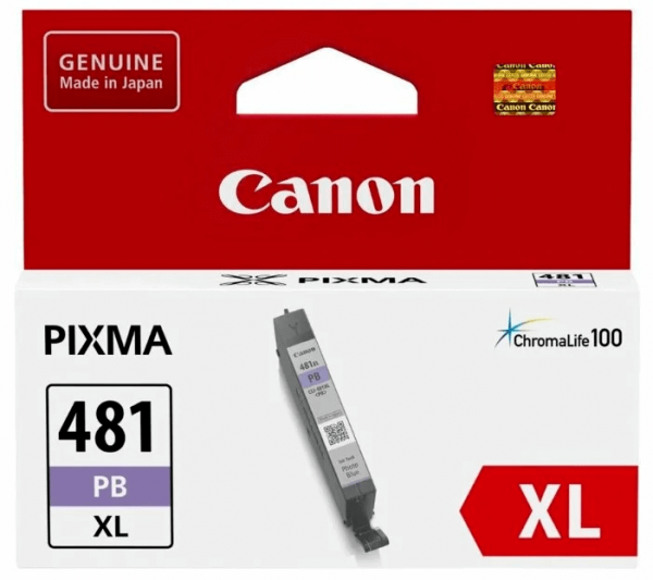 Картридж оригинальный Canon CLI-481XL PB 2048C001 для принтера Canon Pixma TS6140/ TS8140/ TS9140/ TR8540, фото голубой