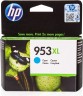 Картридж HP №953XL (F6U16AE) Cyan оригинальный для HP Officejet Pro 7720/ 7730/ 8210/ 8710, голубой, увеличенный, 1600 стр.