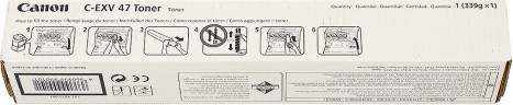 Тонер оригинальный Canon C-EXV47Y 8519B002 для принтера Canon IR ADVANCE C351iF/ C350i/ C250i, желтый (21 500 стр.)