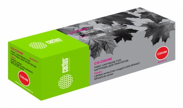 Картридж лазерный Cactus CS-C054M пурпурный (1200стр.) для Canon LBP 621Cw/623Cdw/641Cw/643Cdw
