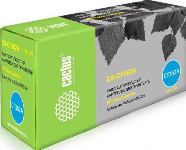 Картридж Cactus CF362A (CS-CF362A) для принтеров HP Color LaserJet M552dn/ M553dn/ M553N/ M553x желтый 5000 страниц