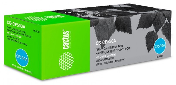 Картридж лазерный Cactus CS-CF530A для HP LJ M180n/M181fw, черный (1100стр.)