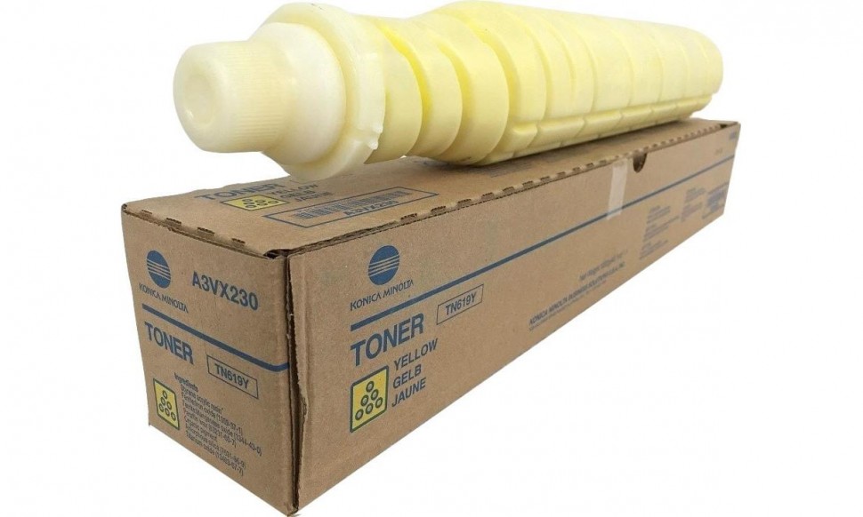 Тонер оригинальный Konica-Minolta TN-619Y (A3VX250) для C1060/ C1070/ C1070P, желтый, 71000 стр.