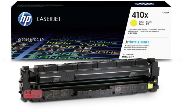 Картридж HP CF412X (410X) Yellow оригинальный для HP Color LaserJet Pro M377/ M477/ M452, жёлтый, увеличенный, 5000 страниц