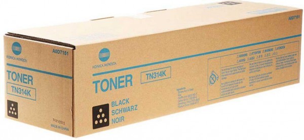 Картридж Konica-Minolta TN-314K (A0D7151) оригинальный для принтера Konica-Minolta bizhub C353/ 353P, чёрный, 26000 стр.