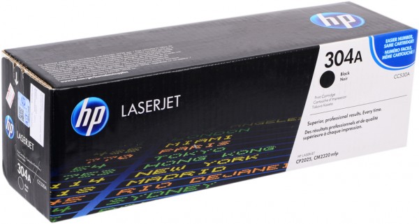 Картридж HP CC530A (304A) оригинальный для принтера HP Color LaserJet CP2025/ CM2320 CM2320/ CM2320fxi/ CM2320nf/ CP2025/ CP2025dn/ CP2025n black, 3500 страниц