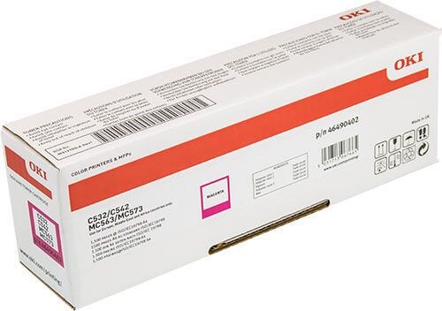 Картридж OKI (46490406/46490402) оригинальный для принтера OKI C532/ C542/ MC573/ MC563, пурпурный, 1500 стр.