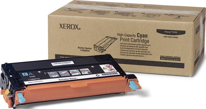 Картридж Xerox 113R00723 оригинальный для Xerox Phaser 6180, cyan, увеличенный (6000 страниц)
