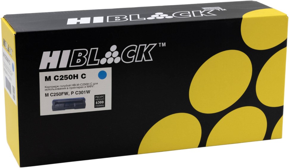 Картридж Hi-Black (HB-MC250H C) Cyan для Ricoh MC250FW/ PC301W, голубой, увеличенный, 6,3K