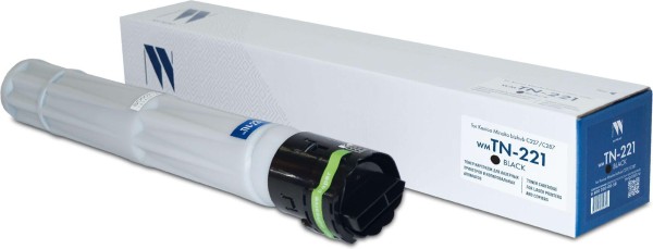Картридж NV Print TN-221K (NV-TN-221Bk) для Konica-Minolta bizhub C227/ C287, чёрный, 24000 стр.
