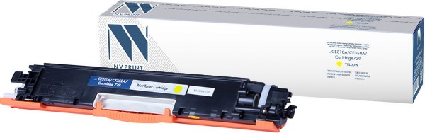 Картридж NVP совместимый NV-CE312A/CF352A/NV-729 Yellow для LaserJet Color Pro 100 M175a/M175nw/CP1025/CP1025nw/M176n/M177fw/Canon i-SENSYS LBP7010C/LBP7018С (1000k)