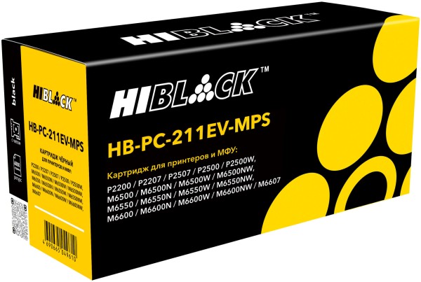 Картридж Hi-Black (HB-PC-211EV-MPS) для Pantum P2200/ P2207/ P2507/ P2500W/ M6500/ M6550/ M6607, увеличенный, 6К