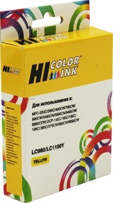 Картридж Hi-Black (HB-LC-980Y) для Brother DCP-145C/ DCP-165С/ 195C/ MFC-165C/ MFC-250C, Y