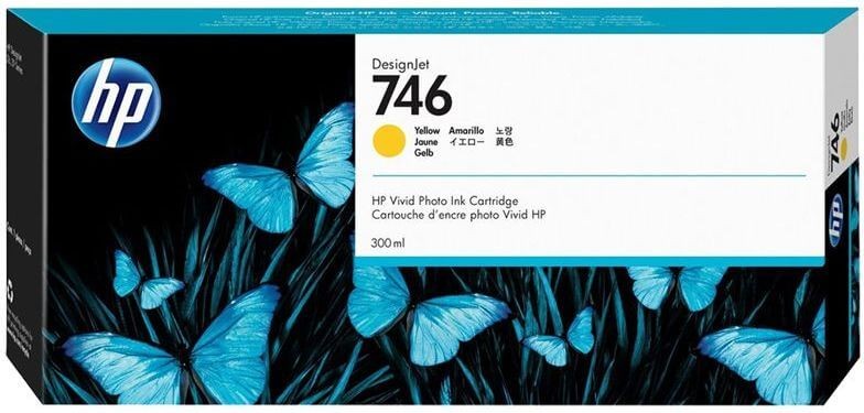 Картридж HP №746 (P2V79A) Yellow оригинальный для HP DesignJet Z6/Z9+, желтый, 300 мл.