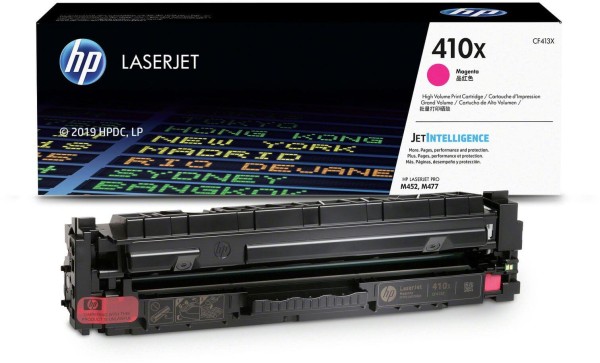 Картридж HP CF413X (410X) Magenta оригинальный для HP Color LaserJet Pro M377/ M477/ M452, пурпурный, увеличенный, 5000 страниц