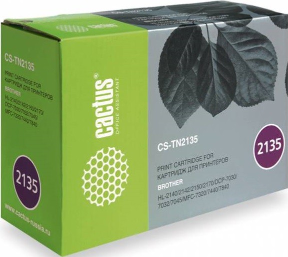 TN-2135 Картридж Cactus CS-TN2135 для Brother HL-2140/ 2150/ 2170, DCP-7030, черный (1 500 стр.)