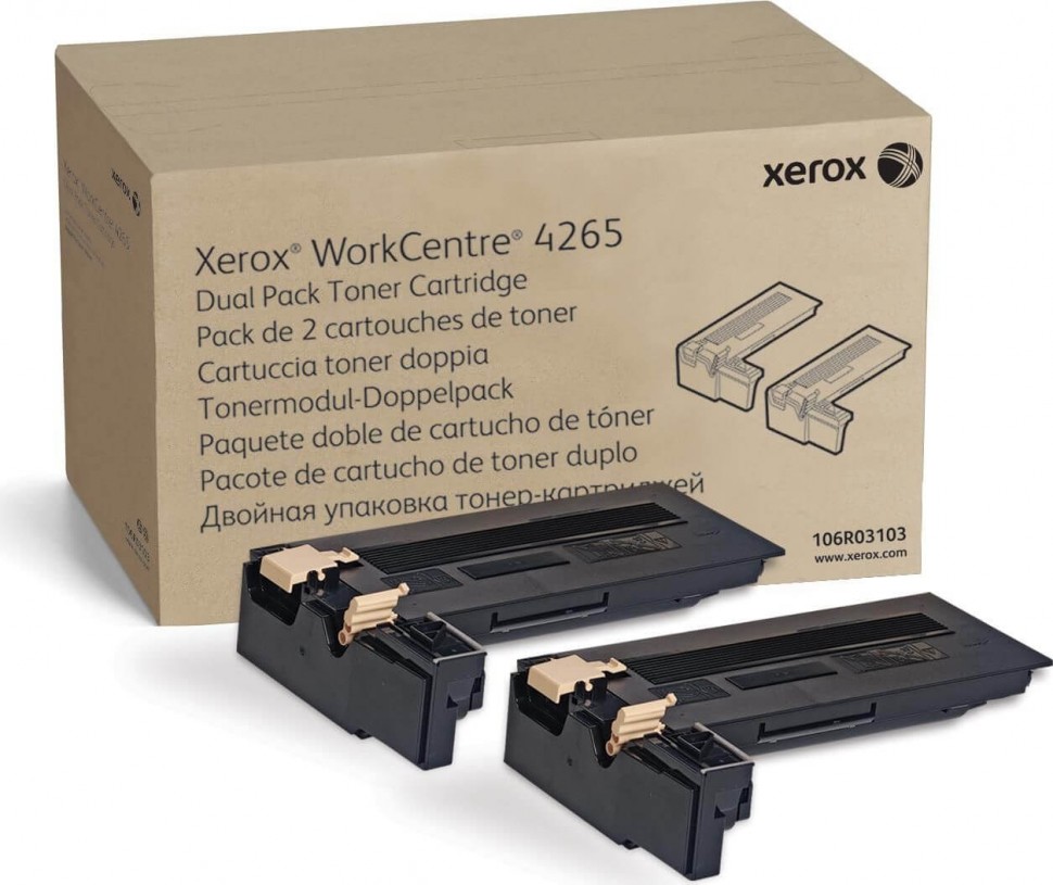 Картриджи Xerox 106R03103 оригинальные для Xerox WorkCentre 4265, увеличенные (2x25 000стр.)