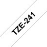 Картридж Brother TZE-241 (TZe241) оригинальный для Brother P-Touch, лента 18мм*8м, чёрный на белом