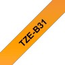 Картридж Brother TZE-B31 (TZeB31) оригинальный для Brother P-Touch, лента 12мм*8м, чёрный на флуоресцентном оранжевом