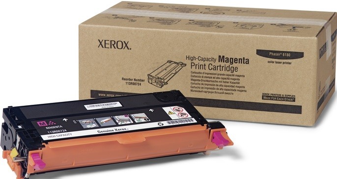 Картридж Xerox 113R00724 оригинальный для Xerox Phaser 6180, magenta, увеличенный (6000 страниц)