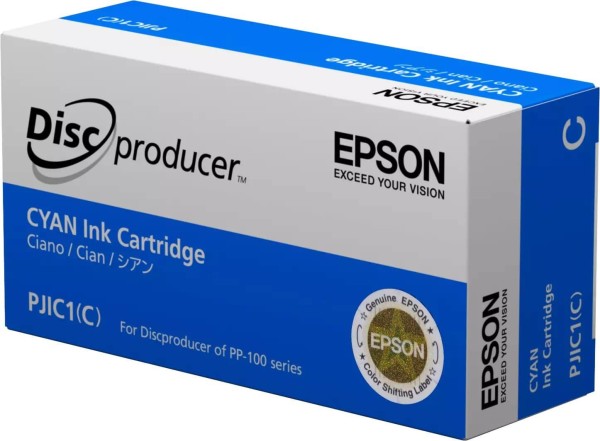 Картридж Epson C13S020447/ S020447 PJIC1(C) Cyan оригинальный для Epson Discproducer PP-50/ PP-100, голубой, 31,5мл., 1000 стр.