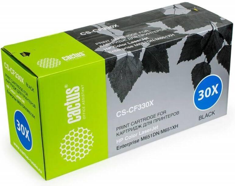 Картридж Cactus CF330X (CS-CF330X) Black для HP Color LaserJet M651dn/ M651n/ M651xh, 20500 стр.