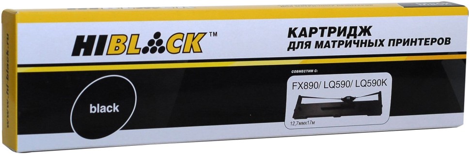 Картридж Hi-Black S015329 (HB-EPS-RR-FX890-BK) для Epson FX-890/ LQ-590/ LQ-590K, чёрный, 12,7мм х 17м